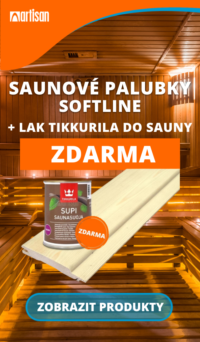Saunové palubky Softline + lak Tikkurila do sauny zdarma